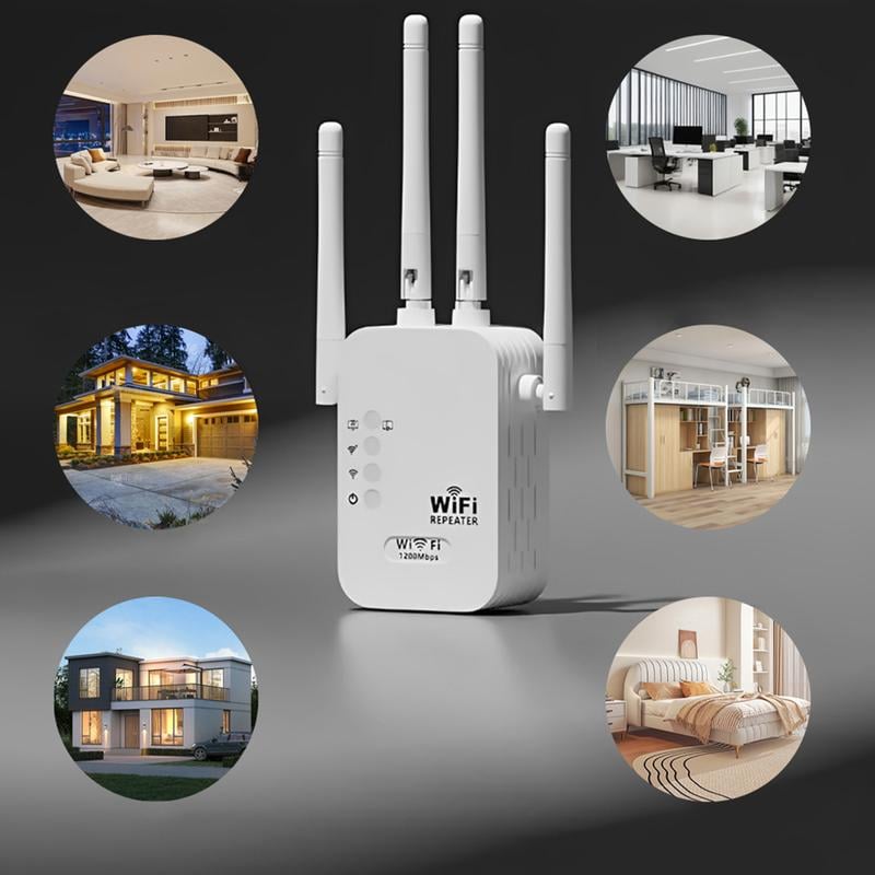 🔥2026 hot sale 🎁1200Mbps Dual Band (5GHz/2.4GHz) WiFi Extender Covers 10,000 sq. ft & 50 Devices
