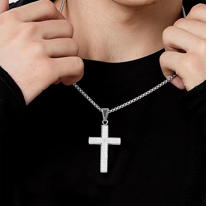 💖BUY 1 GET 1 FREE - ✝️Lord's Prayer Scibble Cross Necklace