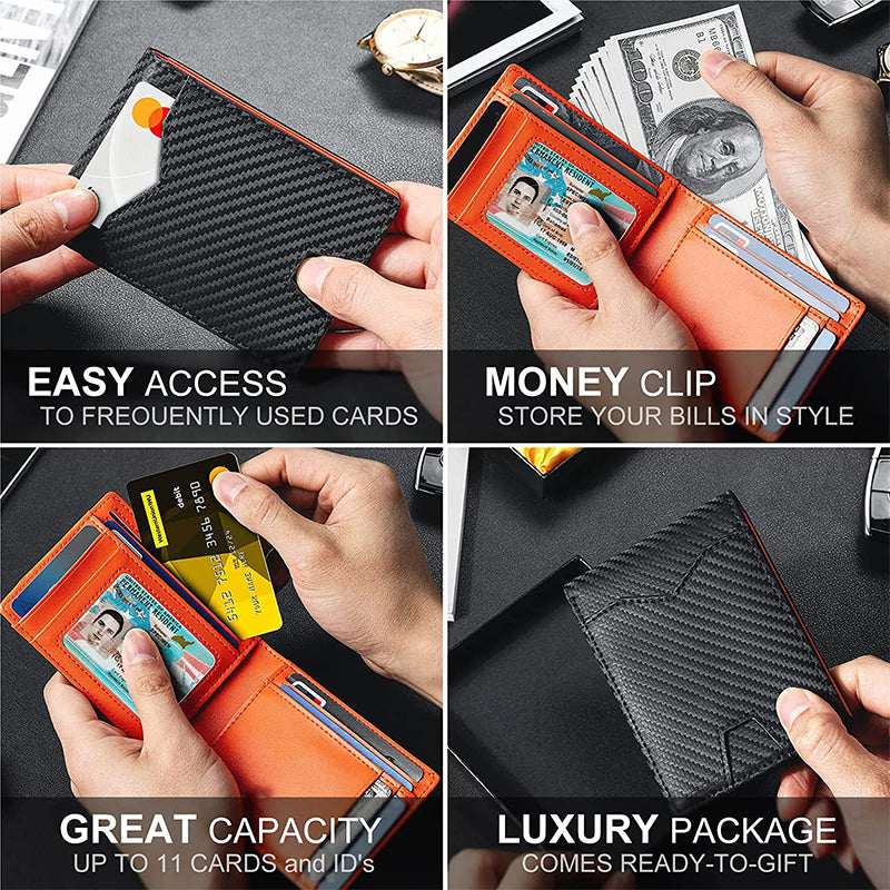 ✨️Slim Wallet for Men with Money Clip🎁💼Best Gift for Your Father Husband Male Friend