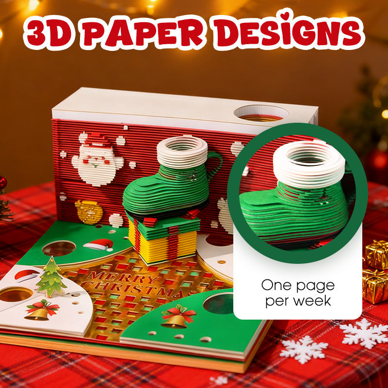 🎁Gift Idea Hot sale 50% OFF🎄Christmas 3D Paper Decoration Calendar