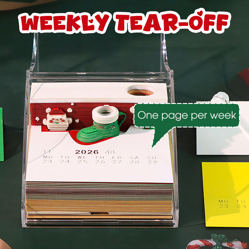 🎁Gift Idea Hot sale 50% OFF🎄Christmas 3D Paper Decoration Calendar