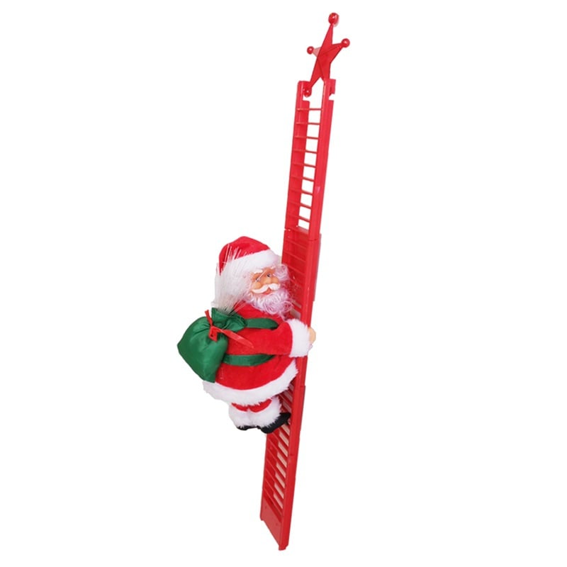 🎁Early Christmas Hot Sale 50% OFF🎅Electric Fireplace Climbing Santa Claus Musical Toys